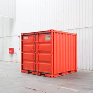 zijaanzicht zegwaard container