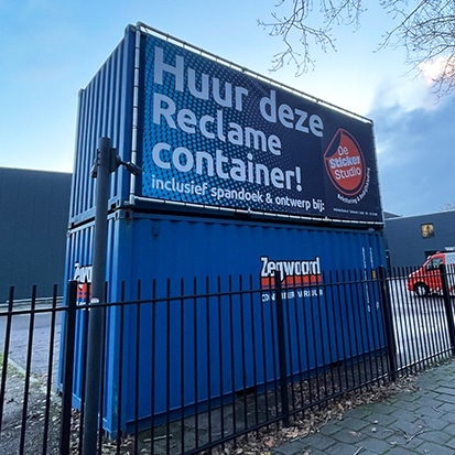 zijkant 20ft zegwaard containerverhuur